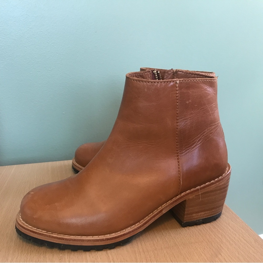 Portland Leather Patina Bourbon Ankle Bootie (8)
